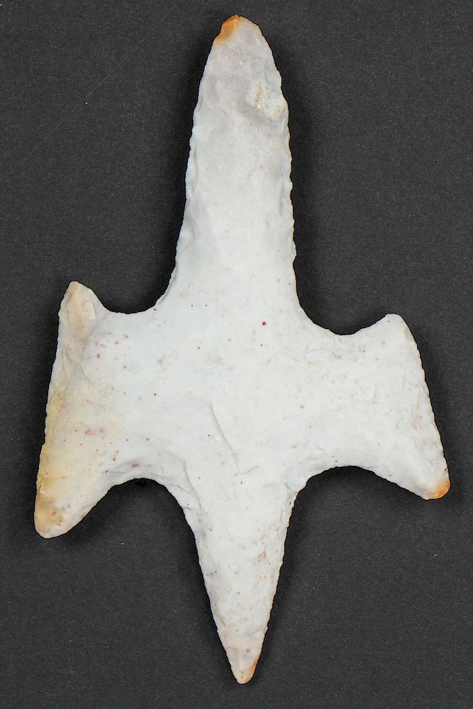 Appraisal: Mayan Bifacial Bird Shaped Flint - CE Mayan Eccentric Bifacial