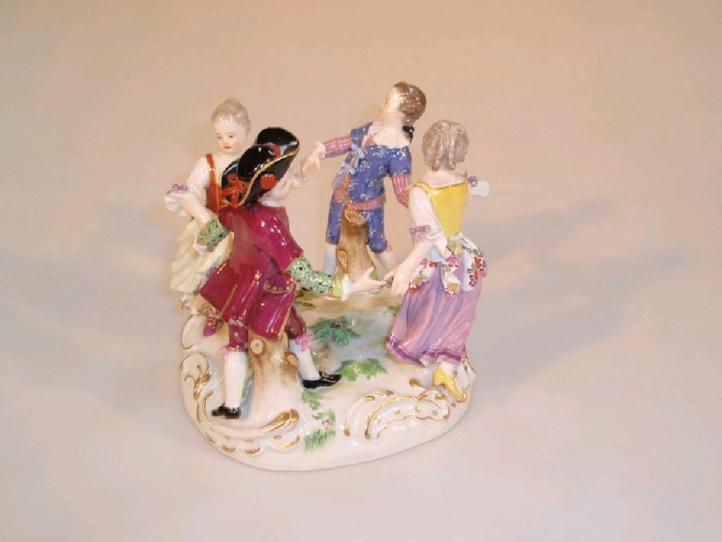 Appraisal: A thC Meissen figure group modelled as four children in