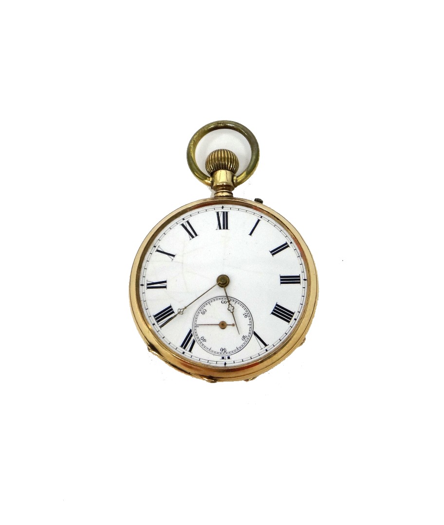 Appraisal: A gentleman's gold cased keyless wind openfaced pocket watch with