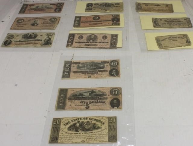 Appraisal: CONFEDERATE BANK NOTES TO INCLUDE A DOLLARBILL FROM RICHMOND DOLLAR