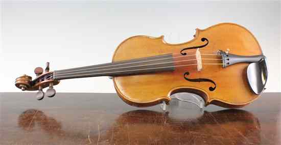 Appraisal: A French Mirecourt violin late th century the label stating