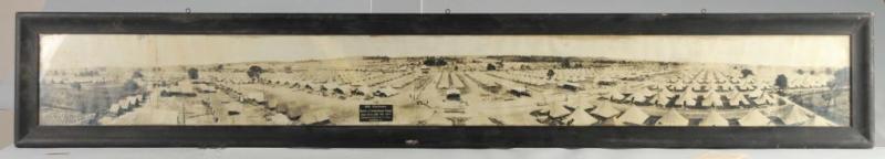 Appraisal: Panoramic View of Gettysburg Battle Camp in Description Framed under