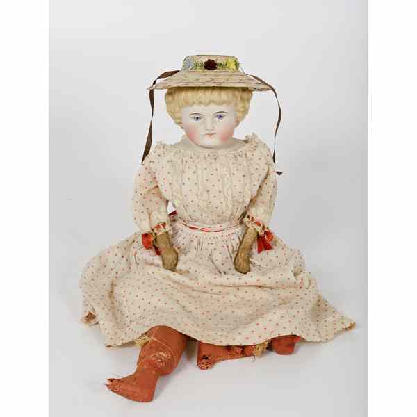 Appraisal: China Head Doll German a China head doll with molded