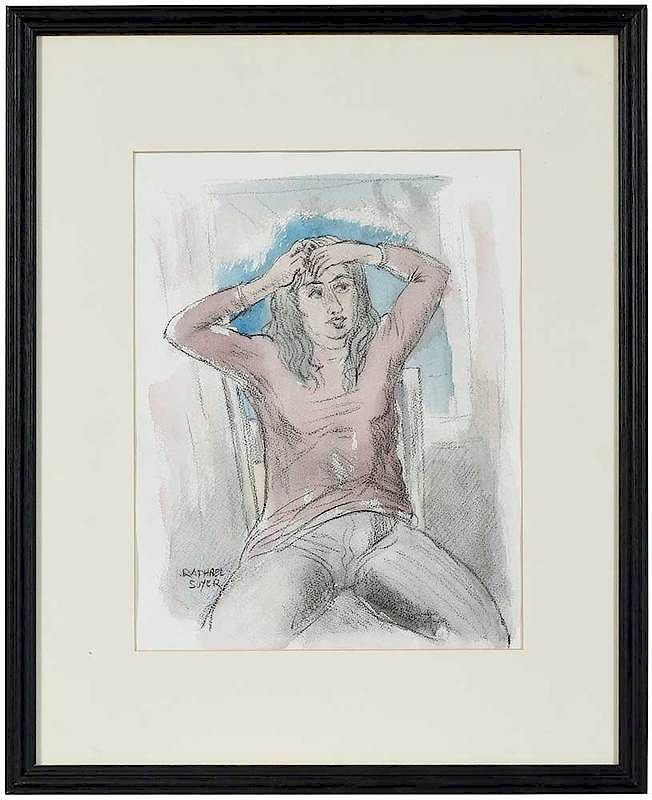 Appraisal: Raphael Soyer Russian New York - Seated Woman signed lower