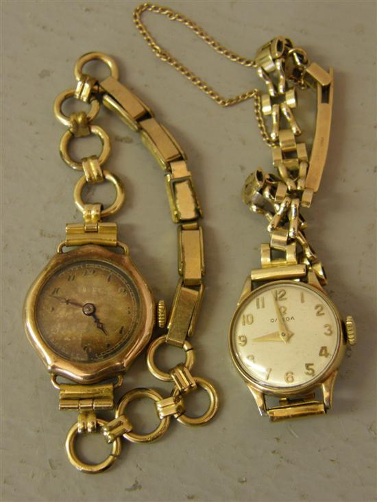 Appraisal: Ladies ct gold Rolex wristwatch on later bracelet and a