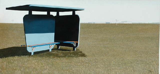 Appraisal: Jeff Ferris - Bush Shelter in a Landscape - oil