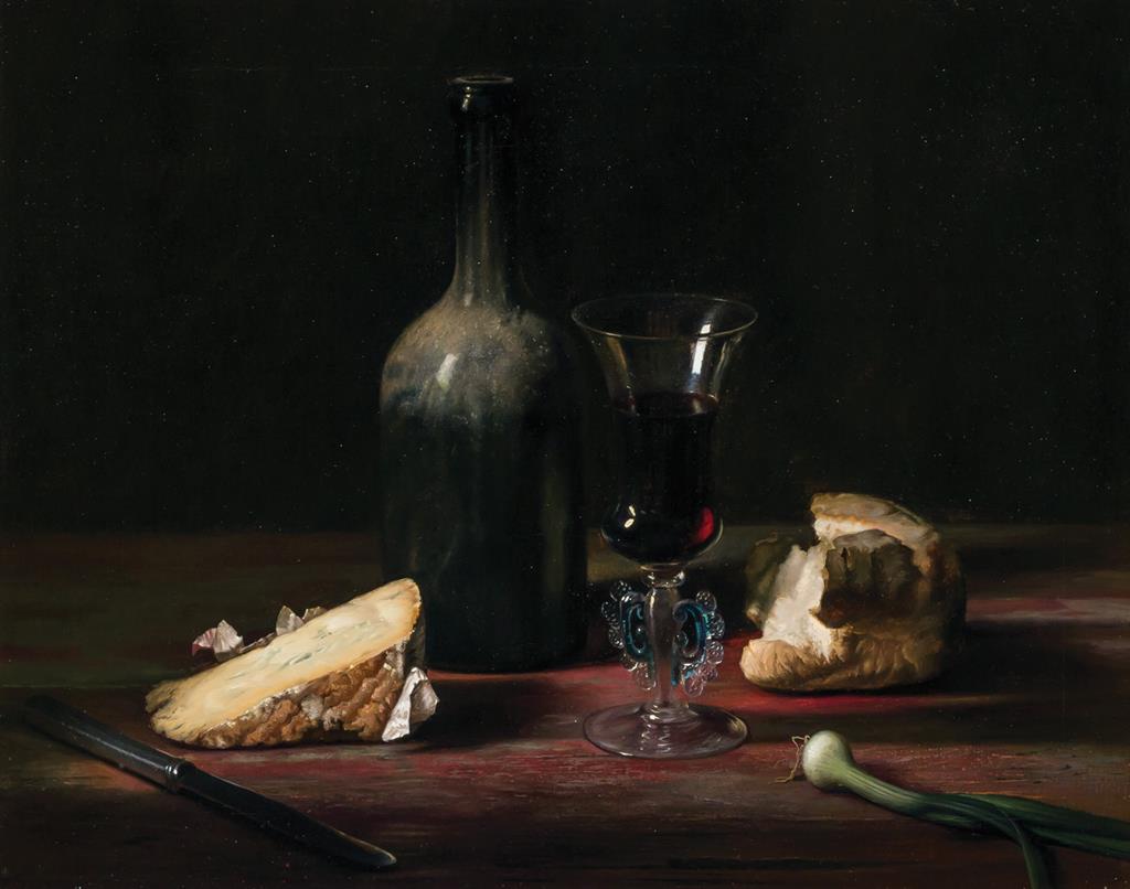 Appraisal: JOHANNES HENDRICK EVERSON Dutch - Still Life with Bottle and