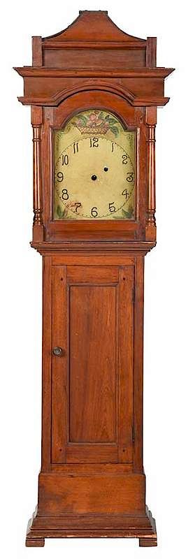 Appraisal: American Federal Mahogany Grandmother Clock early th century mahogany and