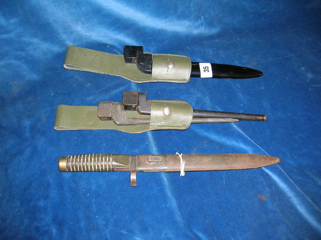 Appraisal: Three British bayonets for the No Lee Enfield rifle two