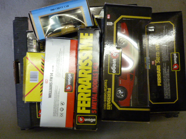 Appraisal: Eight Burago larger scale models and a Burago five car