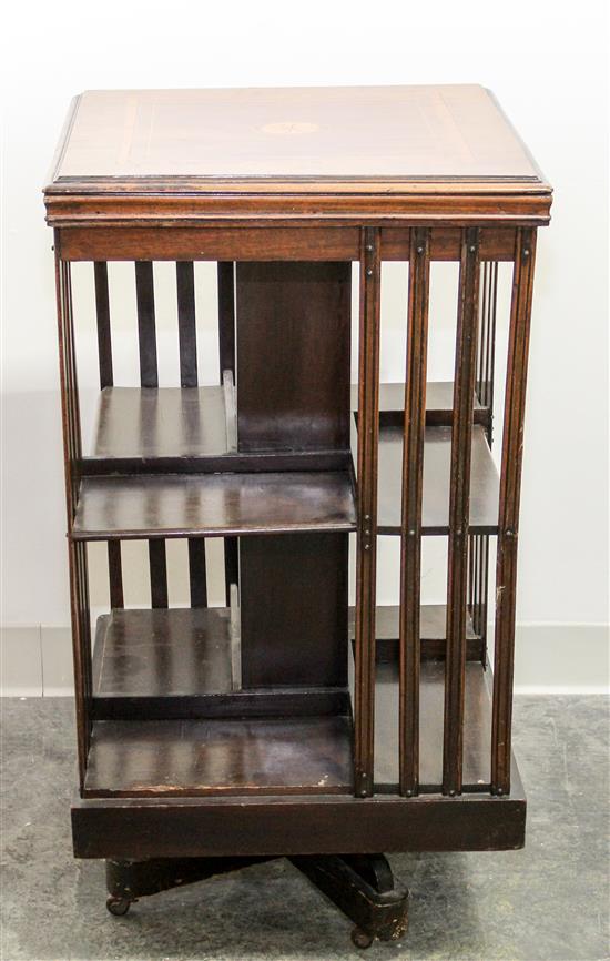 Appraisal: Sale Lot A Walnut Revolving Bookcase Height x width x