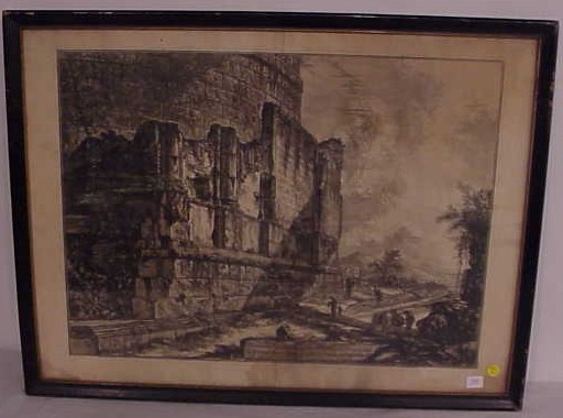 Appraisal: Giovanni Battista Piranesi Italian - copper plate engraving on paper