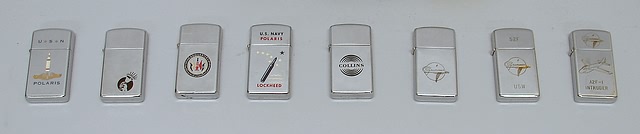 Appraisal: Grouping of eight No high polish slim lighters Designs include