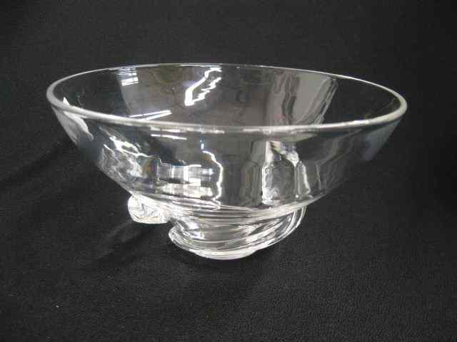 Appraisal: Steuben Crystal Bowl swirling base design '' diameter '' deep