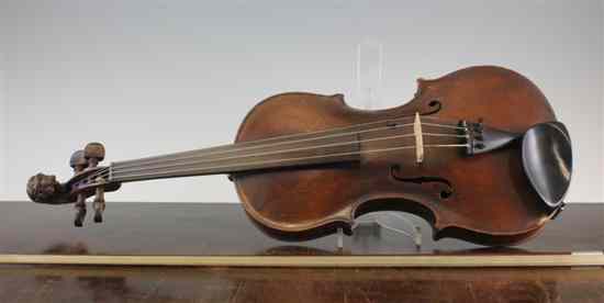 Appraisal: A th century German violin with inch back and carved