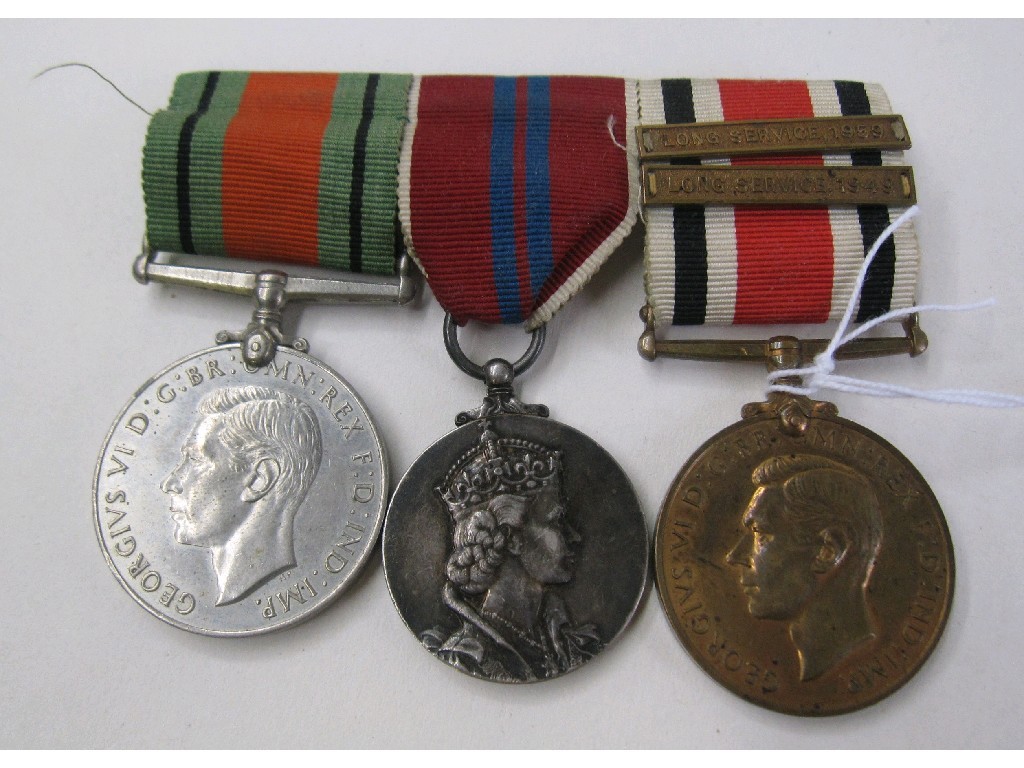 Appraisal: Group of three medals - Faithful service in the Special