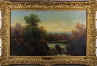 Appraisal: A Richards th C Oil Board A Richards th C