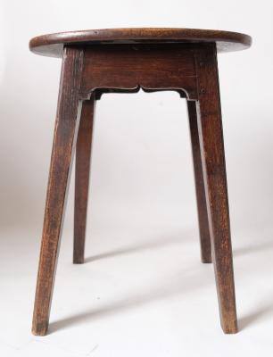 Appraisal: An early th Century oak peg jointed stool with pierced