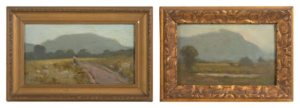 Appraisal: WILLIS SEAVER ADAMS MASSACHUSETTS CONNECTICUT - TWO LANDSCAPES OILS ON