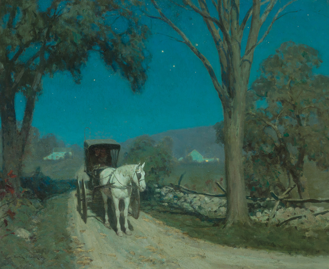 Appraisal: VICTOR COLEMAN ANDERSON American - Moonshine c oil on canvas