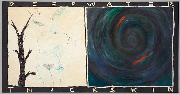 Appraisal: Squeak Carnwath American born Deep Water Thick Skin signed and