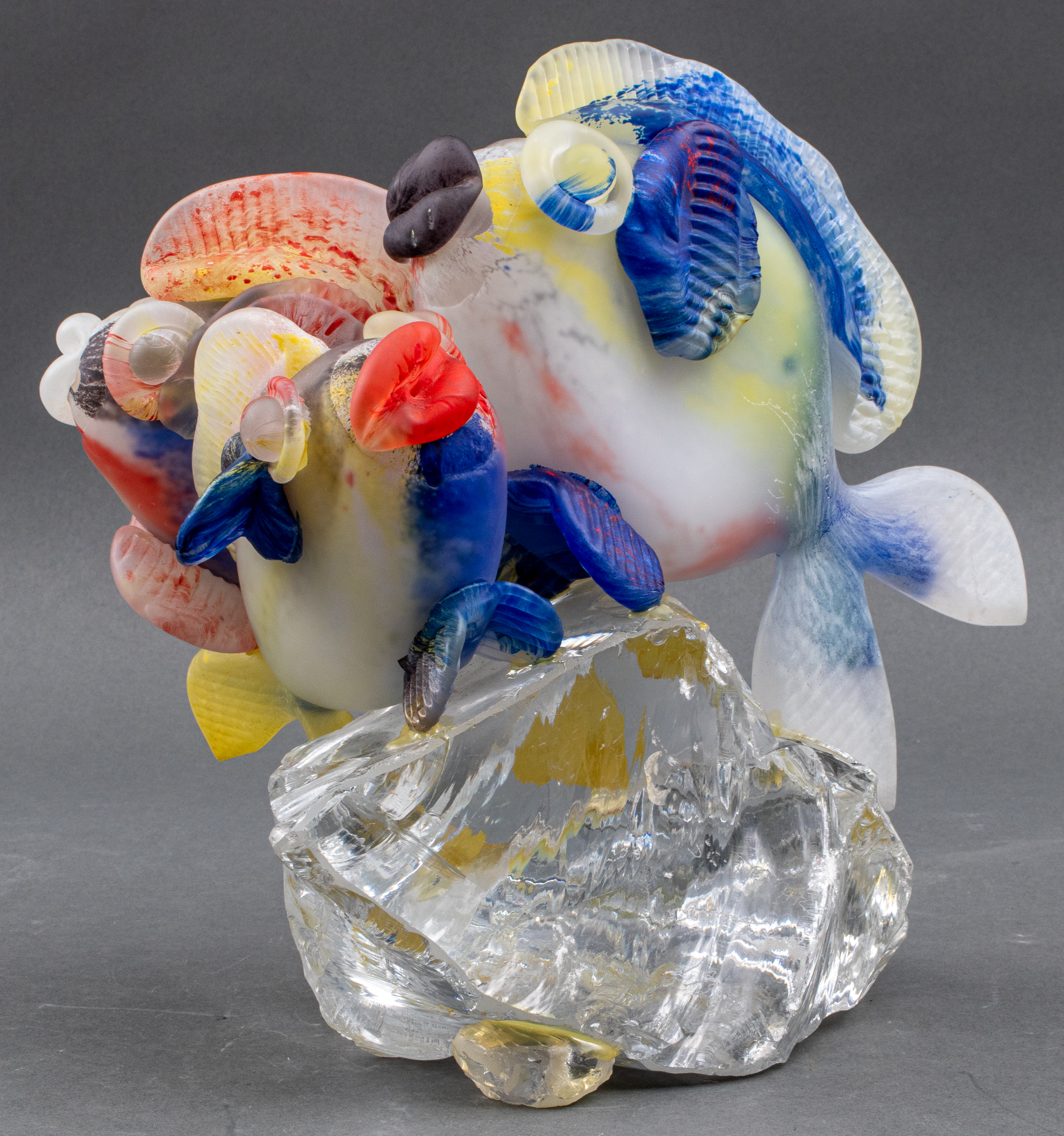 Appraisal: JEAN-CLAUDE NOVARO FISH ART GLASS SCULPTURE Jean-Claude Novaro French -