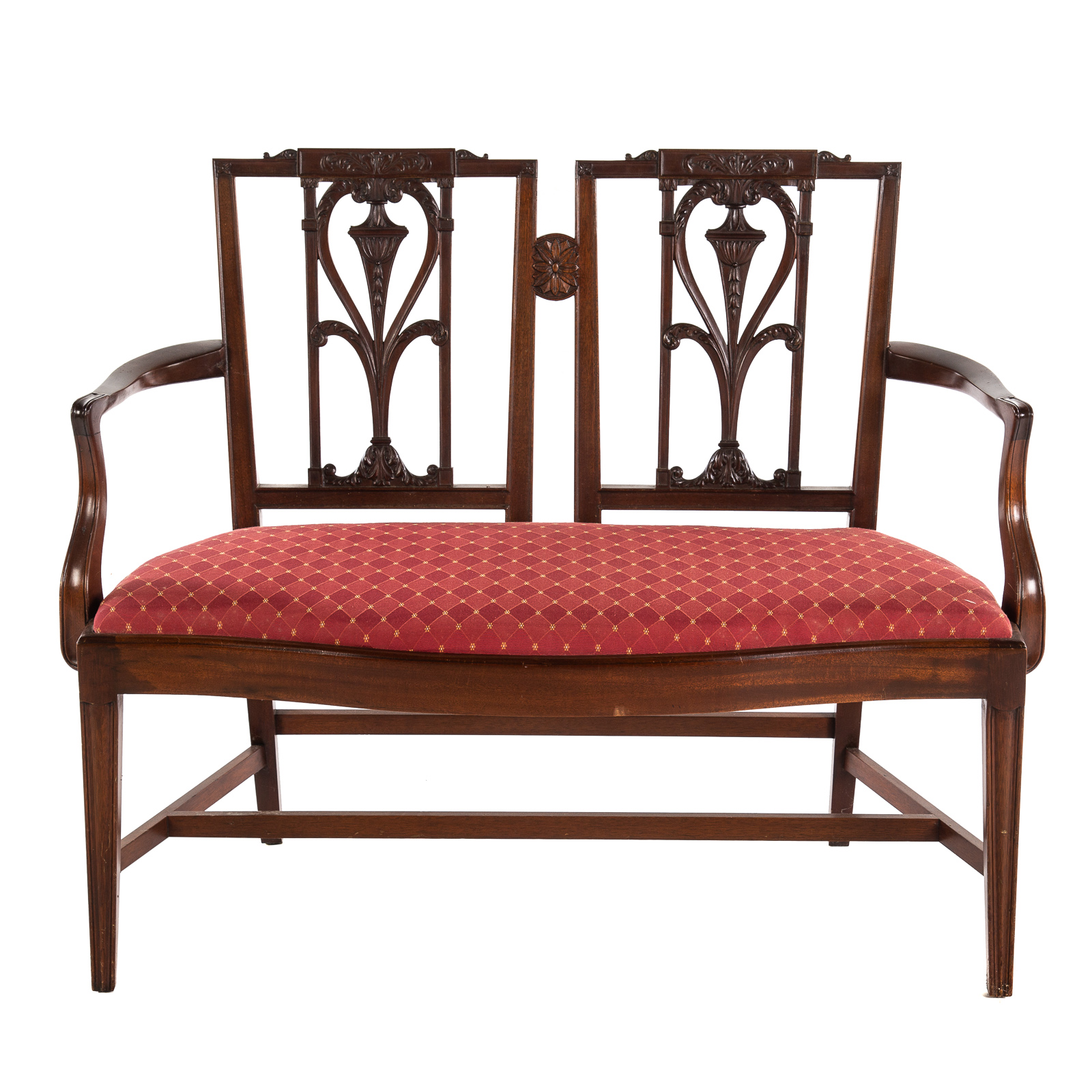 Appraisal: POTTHAST BROTHERS FEDERAL STYLE DOUBLE BACK SETTEE First quarter- th