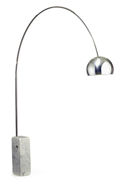 Appraisal: Flos Arco chrome and marble floor lamp achille pier castiglioni