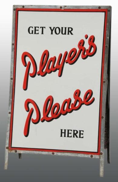 Appraisal: Porcelain Player's Cigarettes -Sided Sign Description Circa Possibly British Includes