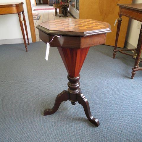 Appraisal: th Century Game Table lift top with inlaid gameboard compartments