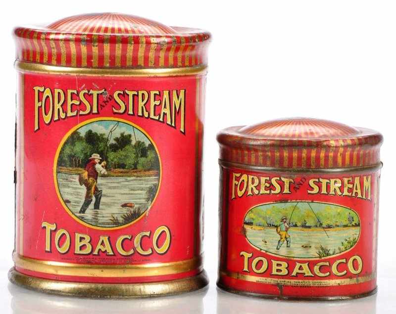 Appraisal: Lot of Forest Stream Tobacco Tins Description Pair of scarce