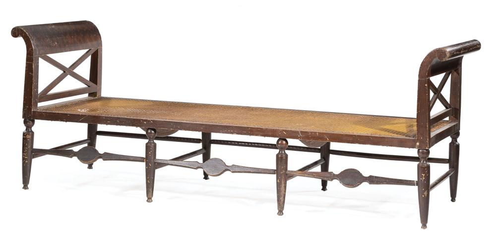 Appraisal: American Federal Faux Bois Mahogany Daybed early th c possible