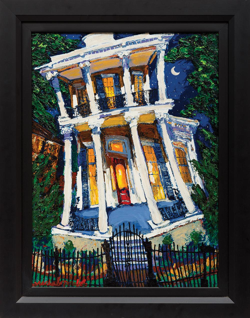 Appraisal: James Michalopoulos American New Orleans b Turnbuckle hand-embellished serigraph on