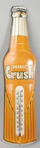 Appraisal: Embossed Tin Orange Crush Die-Cut Thermometer Description s Orange variation