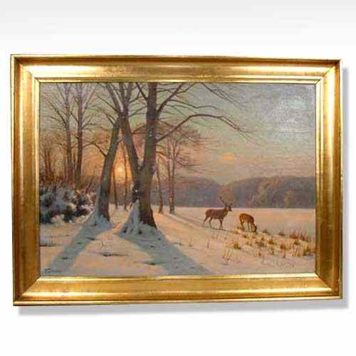 Appraisal: Kai Jeppe Drews Danish - Winter Landscape oil on canvas