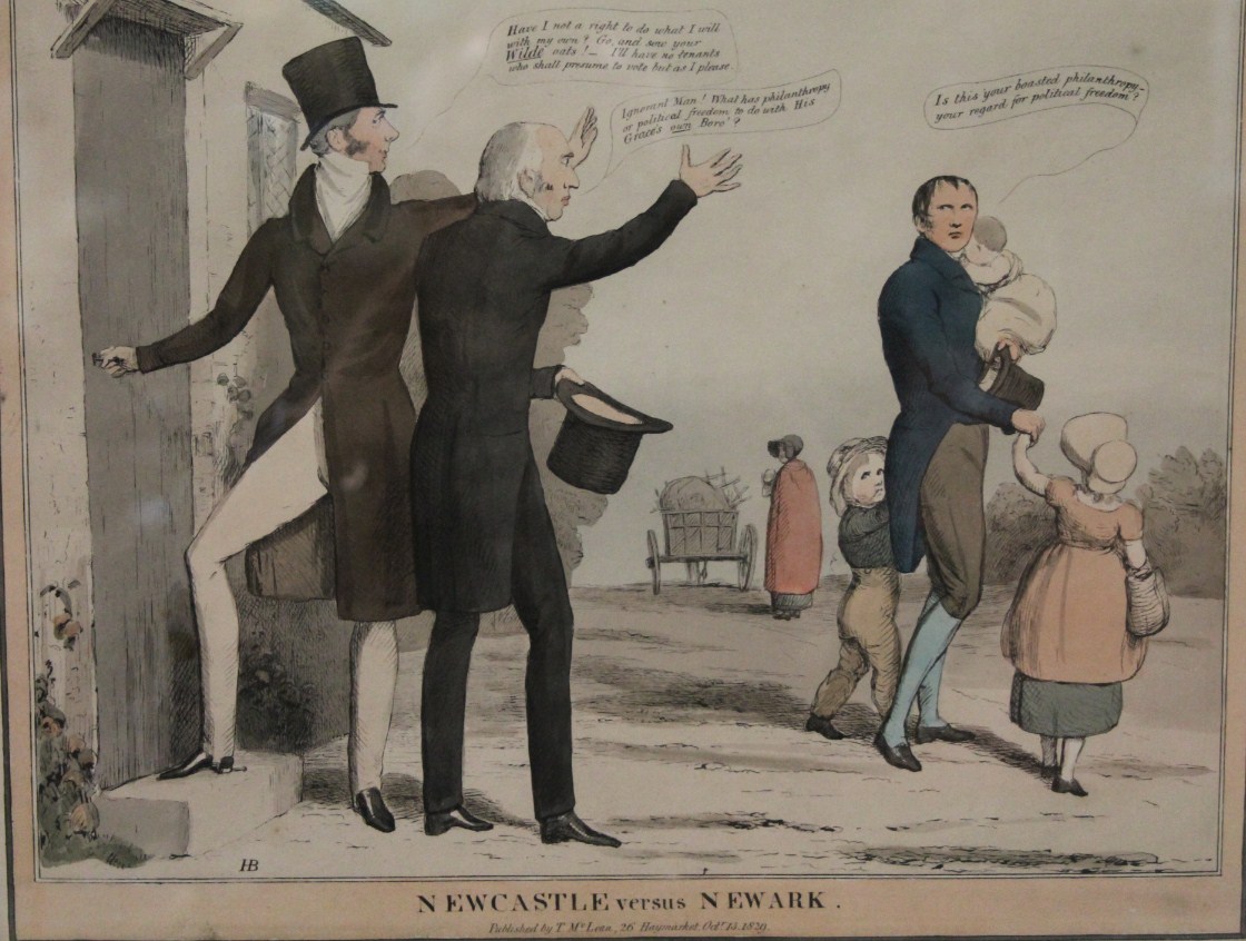 Appraisal: After John Doyle Thomas McLean Newcastle Versus Newark satirical print