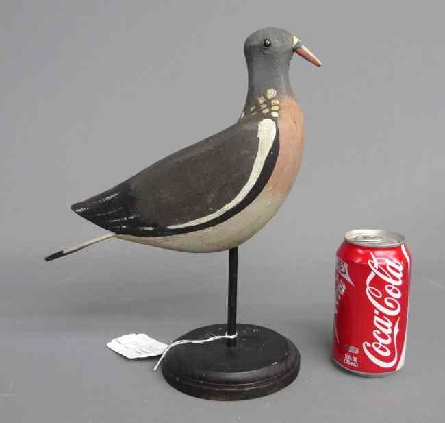 Appraisal: Carved pigeon decoy '' Ht