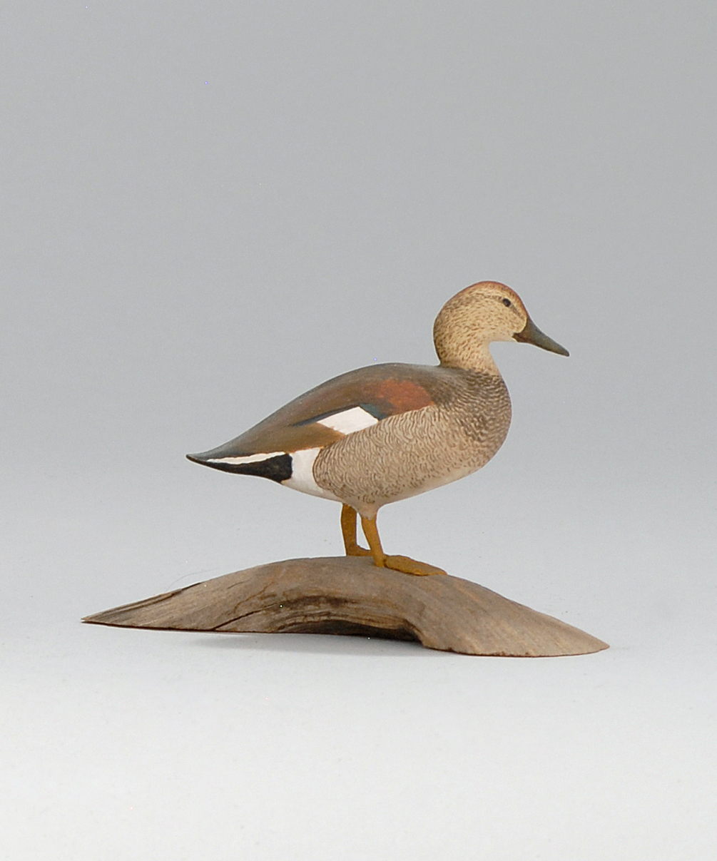 Appraisal: MINIATURE GADWALL DRAKE By Harold Gibbs of Barrington Rhode Island