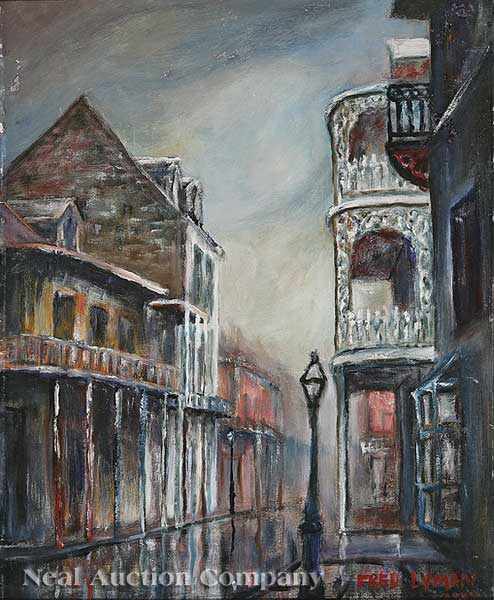 Appraisal: Fred Lyman American New Orleans th c French Quarter Street