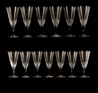 Appraisal: Baccarat Genova Crystal Champagne Flutes Baccarat French - circa s