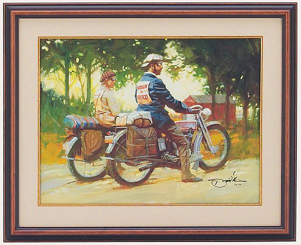 Appraisal: Due West Boston to Frisco' by David Uhl print limited