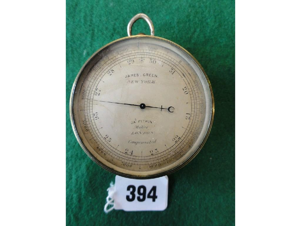 Appraisal: A late th century compensation barometer by James Pitkin of