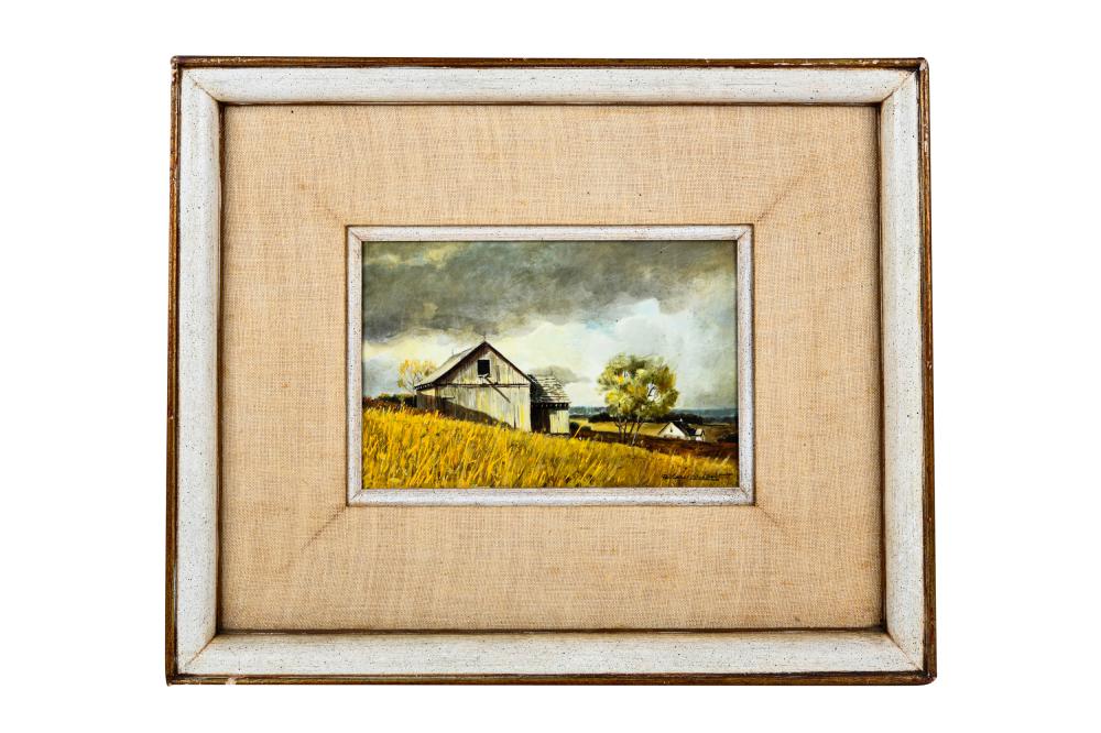 Appraisal: RICHARD SCHLECHT B SMITH'S FARM oil on board signed lower