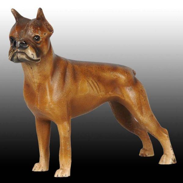 Appraisal: Boxer Dog Cast Iron Doorstop Description Made by Hubley Full