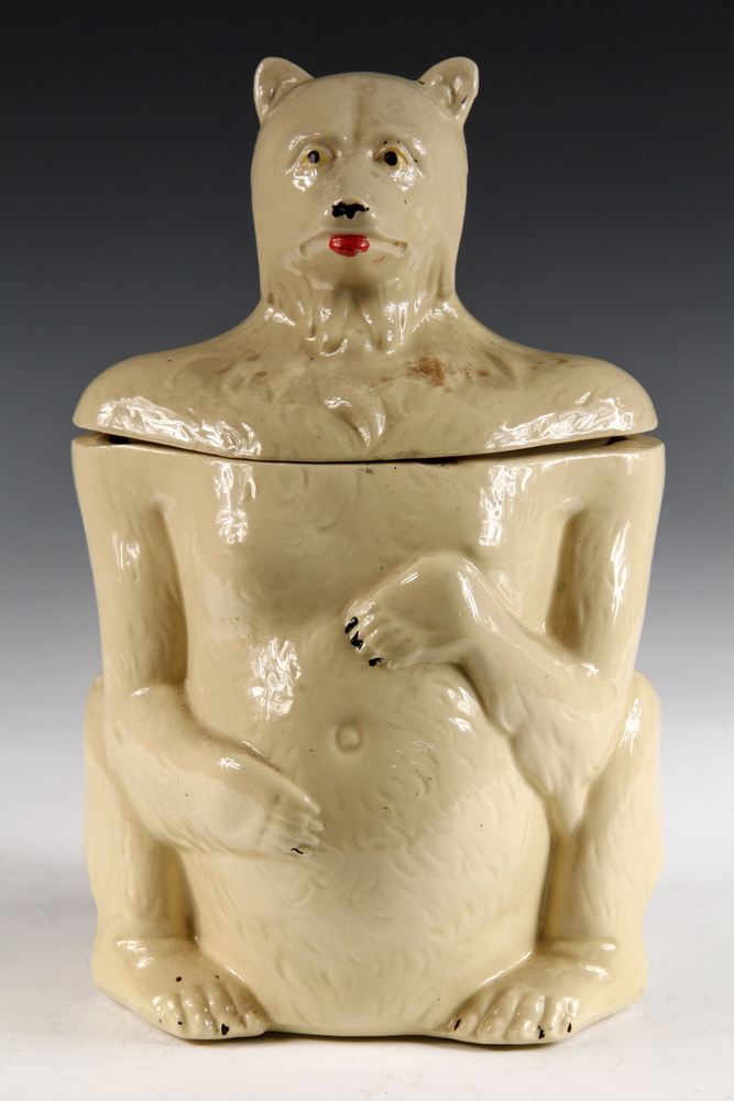 Appraisal: FIGURAL COOKIE JAR - The Hungry Polar Bear Cookie Jar