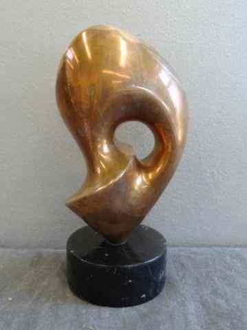 Appraisal: PONCET Antoine Abstract Bronze on Marble Base Signed along bottom