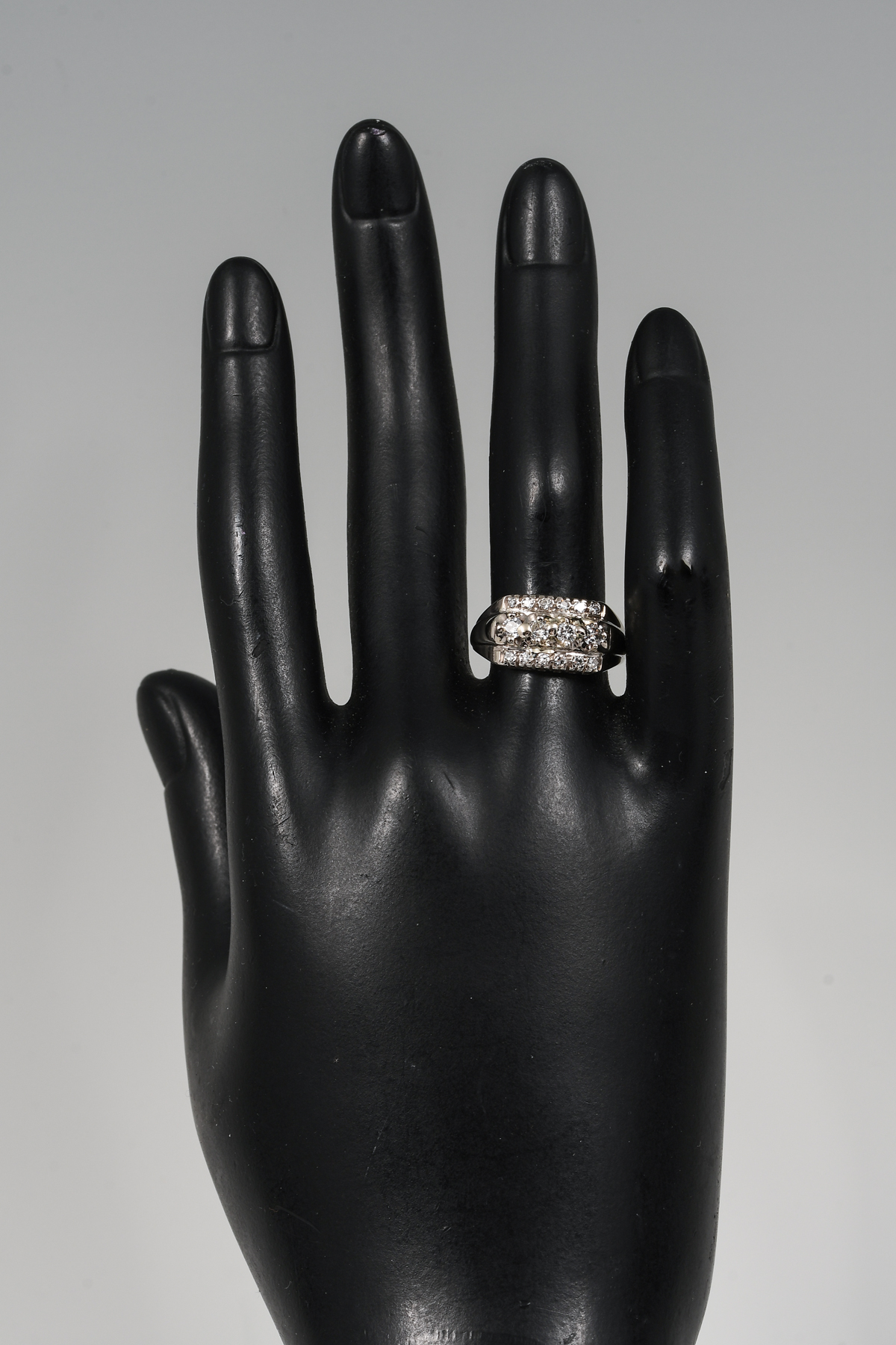 Appraisal: LOVELY LADIES ROW K WHITE GOLD AND DIAMOND RING CTW