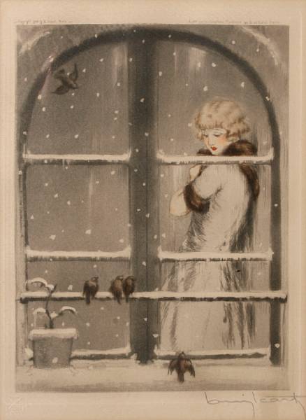 Appraisal: Louis Icart French - Winter H C amp I Etching