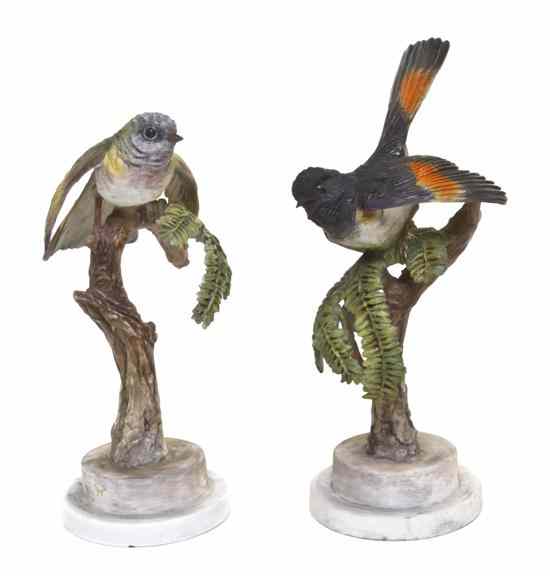 Appraisal: A Pair of Royal Worcester Dorothy Doughty Birds American Redstarts