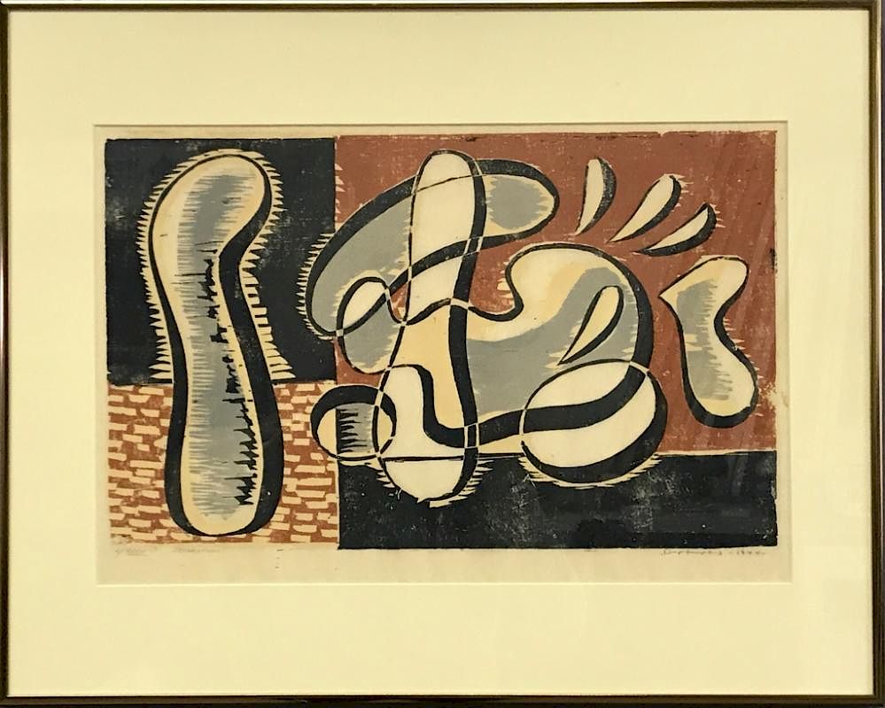 Appraisal: Werner Drewes Color Woodcut Separation Werner Drewes New York Missouri